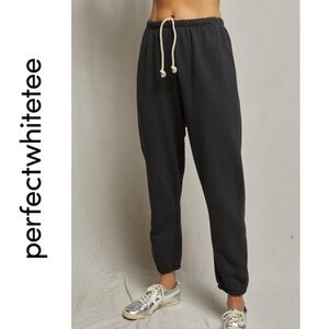 Perfectwhitetee Johnny French Terry Easy Sweatpants Vintage Black Size Small